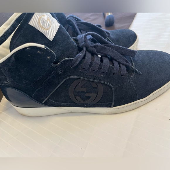 Men’s Gucci Blue Suede Interlocking GG Lace up sneaker - Picture 10 of 10